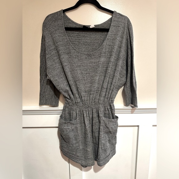 Gray Romper with Pockets - Picture 1 of 7